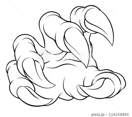 Monster Claw Dinosaur Dragon Cartoon Talon Hand 114258993