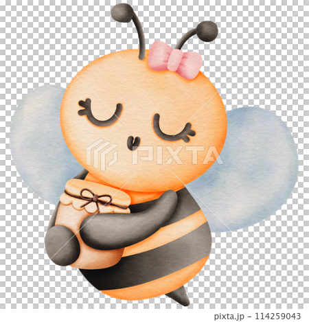 Bee and honey jar Bee and honey jar 114259043