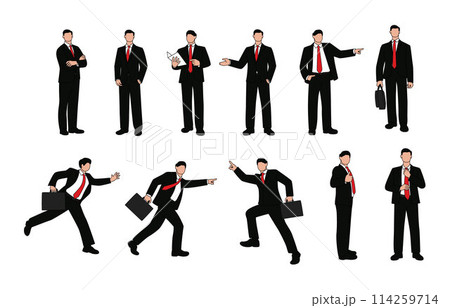 Businessman, Man in business suit with tie, businessman in different poses Businessman, Man in business suit with tie, businessman in different poses 114259714