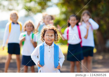 Kids back to school. Group of children. Kids back to school. Group of children. 114260526