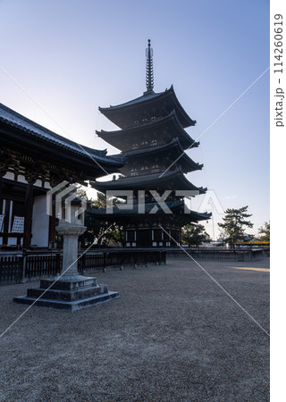 奈良の興福寺の五重塔 114260619