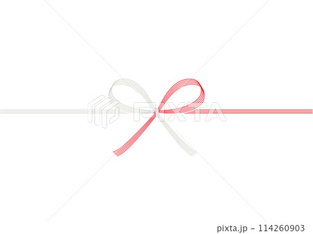 水引　蝶結び　紅白 114260903