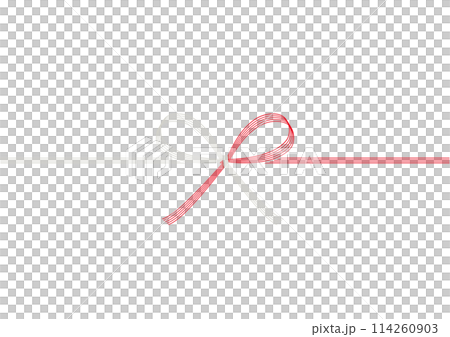 水引　蝶結び　紅白 114260903