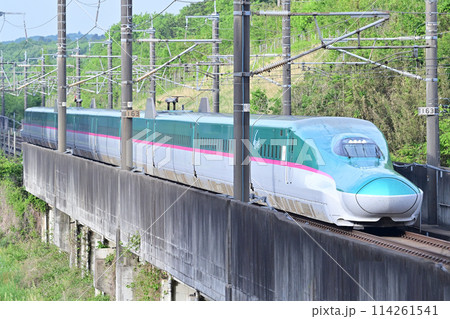 東北新幹線　那須塩原ー新白河　JR東日本　E5系　U40編成（仙台）　はやて　はやぶさ　やまびこ 114261541