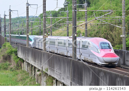 東北新幹線　那須塩原ー新白河　JR東日本　E6系　Z17編成＋E5系　U2編成　こまち　はやぶさ 114261543