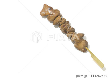 焼き鳥、レバーを白背景で撮影 焼き鳥、レバーを白背景で撮影 114262459