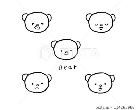 くまさんの表情イラストセット 114263969