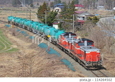 磐越西線 東長原ー広田 JR貨物 DD51-852(門司)+DD51-759(吹田) 磐越西線 東長原ー広田 JR貨物 DD51-852(門司)+DD51-759(吹田) 114264502
