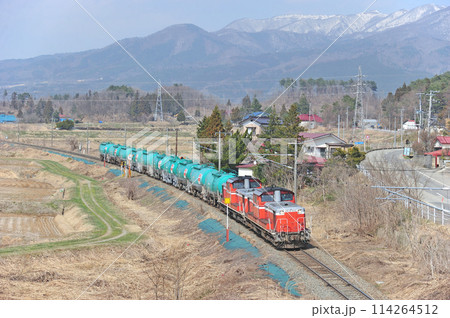 磐越西線 東長原ー広田 JR貨物 DD51-852(門司)+DD51-759(吹田) 磐越西線 東長原ー広田 JR貨物 DD51-852(門司)+DD51-759(吹田) 114264512