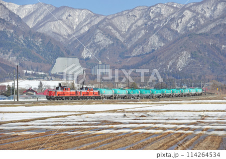 磐越西線　川桁ー猪苗代　JR貨物　DD51-1027（吹田）＋DD51-833（門司） 114264534