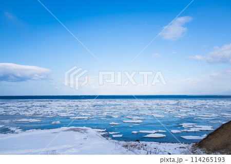 【北海道•知床】オホーツク海の流氷群 114265193