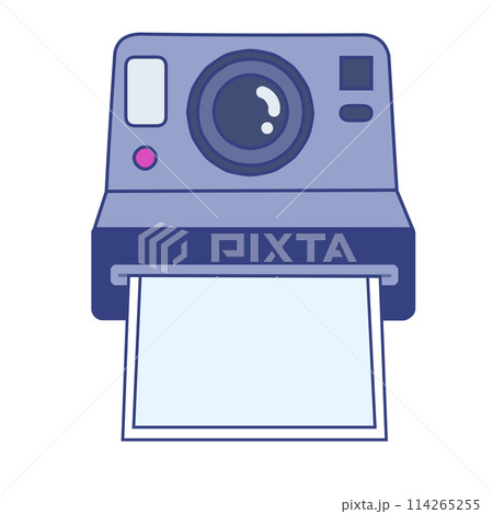 ポラロイドカメラのシンプルなイラスト ポラロイドカメラのシンプルなイラスト 114265255
