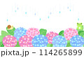 アジサイと雨の背景 114265899