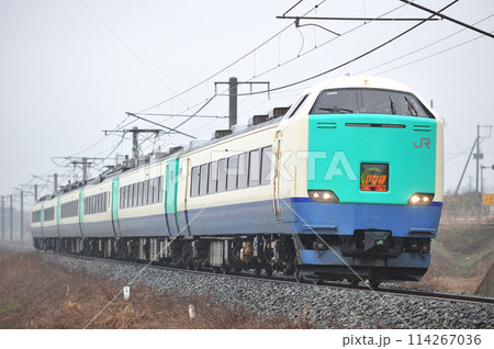 羽越本線 中条ー金塚 JR東日本 485系 R22編成(新潟) いなほ 羽越本線 中条ー金塚 JR東日本 485系 R22編成(新潟) いなほ 114267036