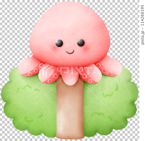 Grilled Squid on Skewers 114268195