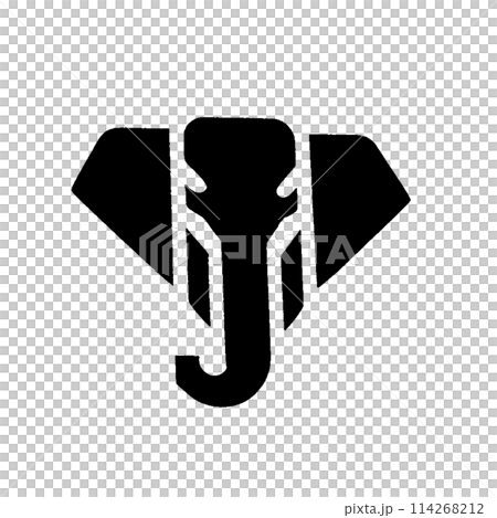 Simple elephant icon 114268212