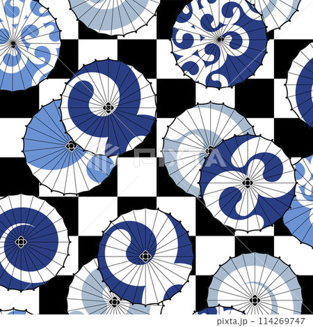 シンプルな番傘を使ったモダンな和調柄, シンプルな番傘を使ったモダンな和調柄, 114269747