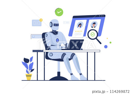Artificial intelligence robots scan CV to hire people 114269872