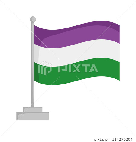 Genderqueer pride flag isolated on white background Vector Illustration 114270204