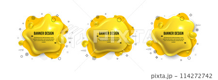 Abstract shape 3d banners. Geometric liquid forms. Template fluid shape 3d bagdes. Modern dynamic design. Minimal curvy banners. Liquid shapes with double quotes text. Vector shapes Abstract shape 3d banners. Geometric liquid forms. Template fluid shape 3d bagdes. Modern dynamic design. Minimal curvy banners. Liquid shapes with double quotes text. Vector shapes 114272742