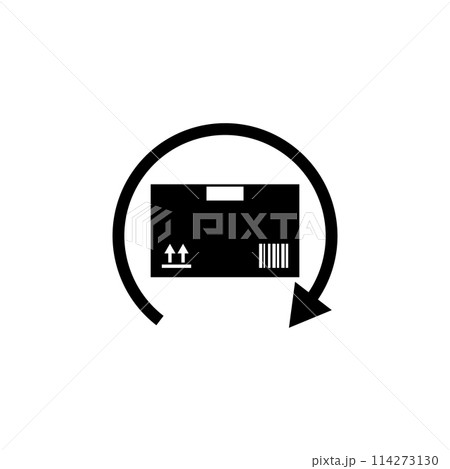 Delivery and Free Return Gifts or Parcels Flat Vector Icon 114273130