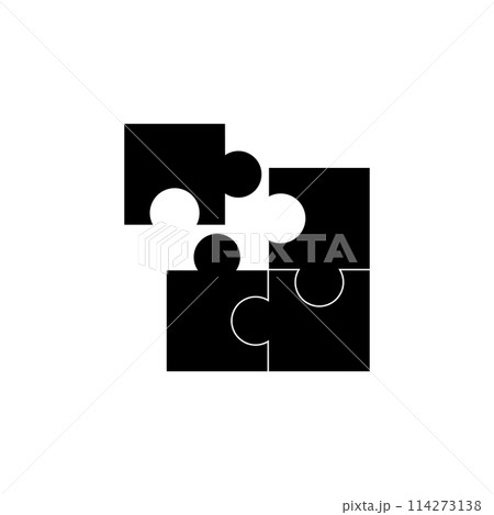 Jigsaw Puzzle Toy Flat Vector Icon 114273138