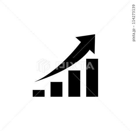 Increase Profit Graph, Growing Arrow Flat Vector Icon Increase Profit Graph, Growing Arrow Flat Vector Icon 114273139