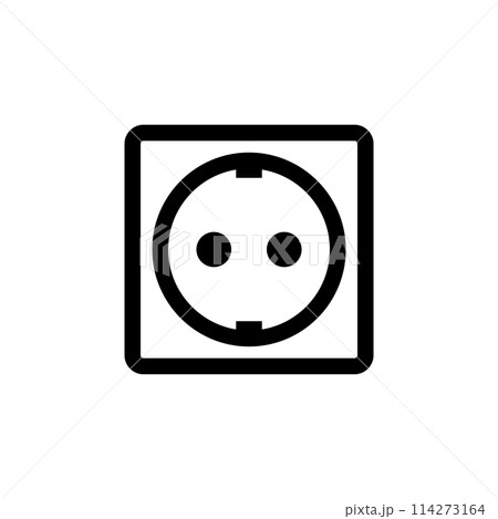 Power Socket Flat Vector Icon 114273164