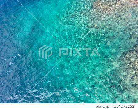 上空から見た海面 114273252