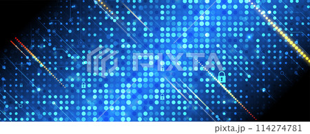 Technology abstract futuristic science background for internet business. Big data concept. Vector art. 114274781