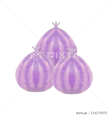 かわいい紫玉ねぎのイラスト 複数 かわいい紫玉ねぎのイラスト 複数 114275072