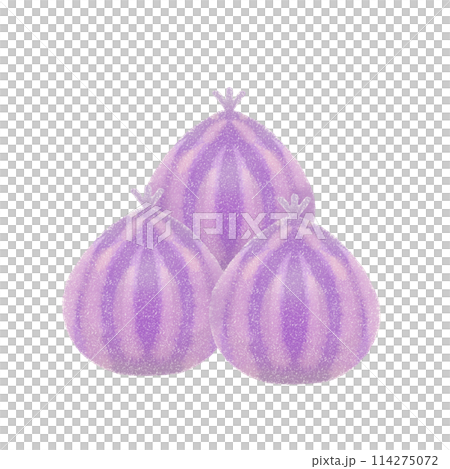かわいい紫玉ねぎのイラスト 複数 かわいい紫玉ねぎのイラスト 複数 114275072