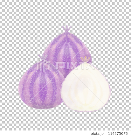 Multiple illustrations of cute purple onions Multiple illustrations of cute purple onions 114275076