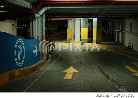 yellow sign on the wall yellow sign on the wall 114275716