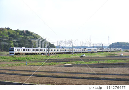 総武本線　物井ー佐倉　JR東日本　E217系　Y-44+Y104編成（鎌倉） 114276475