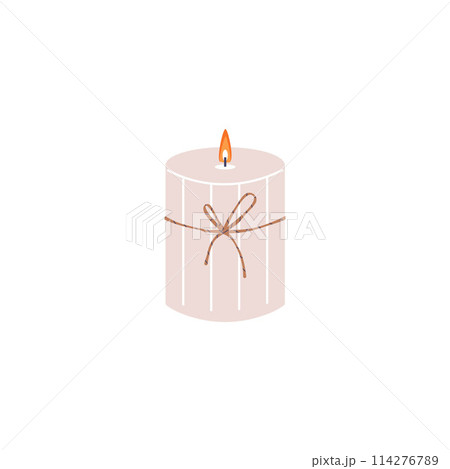 Scented candle with bow vector illustration Scented candle with bow vector illustration 114276789