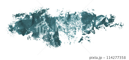 Green paintbrush isolated on white background. Deep lake color. Green paintbrush isolated on white background. Deep lake color. 114277358