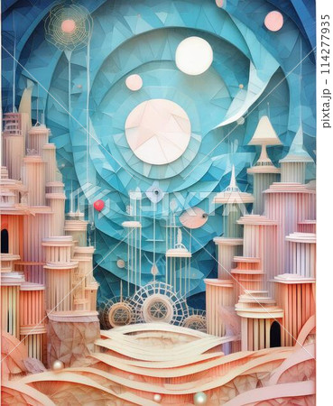 海の世界に作られた美しい建物たち 114277935