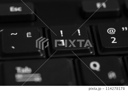 Black computer keyboard close up 114278178