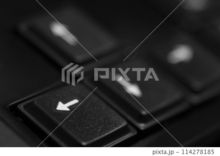 Black computer keyboard close up 114278185