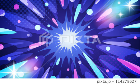 ワープのイメージの背景イラスト_16:9 114278627