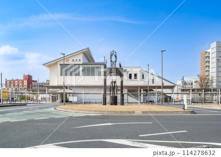 JR袋井駅南口周辺の街並み(静岡県) 114278632
