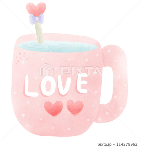 cup of coffee with heart 114278962