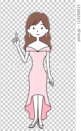 キャバ嬢のイラスト 114280013