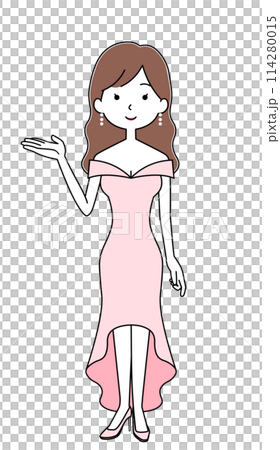 キャバ嬢のイラスト 114280015