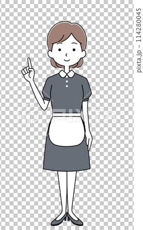 ホテルのハウスキーパーのイラスト 114280045
