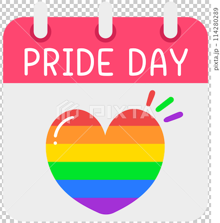 Cute and Colorful hand drawn kawaii pride month element set pride day calendar Cute and Colorful hand drawn kawaii pride month element set pride day calendar 114280289