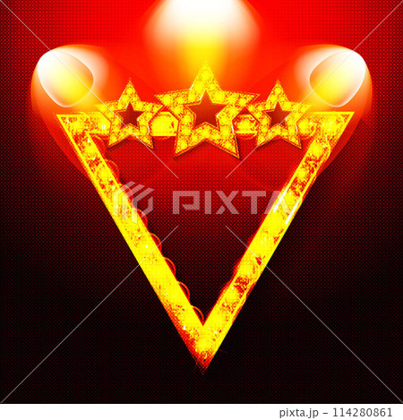 Theater frame illuminated by spotlight. Theater frame illuminated by spotlight. 114280861