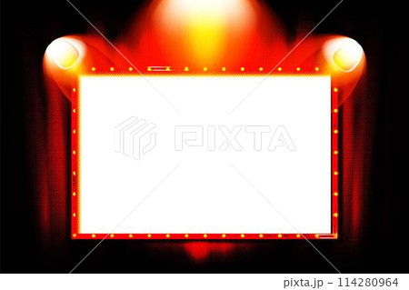 Shining blue retro billboard 114280964