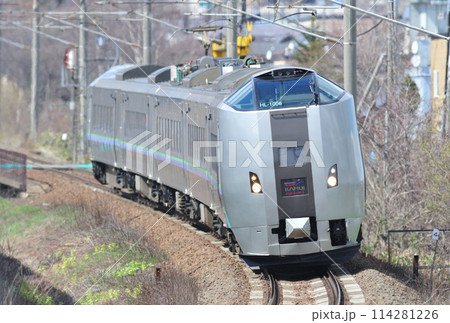 千歳線　北広島ー恵庭　JR北海道　789系1000番台　HL-1006編成（札幌）　スーパーカムイ 114281226
